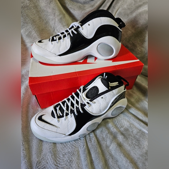 Nike Air Zoom Flight 95 "Black Patent" DV0820-100 Basketball Mens Size 10 - Picture 11 of 16